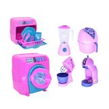 Kit Cozinha Infantil Brinquedo Menina Eletrodomestco Rosa