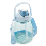 Garrafa P/ Água Policarbonato C/ Alça Dupla Azul 1200ml