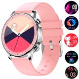 Relógio Smartwatch Feminino Touch Screen Game Prata Rosa