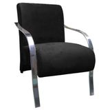 Poltrona Venus 1 Lugarbraço Aluminio Preto