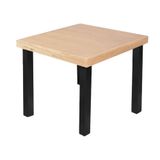 Mesa De Jantar Catarina Rústica Quadrada 1m - Natural - Bege