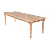 Mesa De Jantar Rústica Retangular 220x100cm Francisca - Natural - Bege