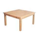 Mesa De Jantar Rústica Quadrada Celina 1,30m Em - Natural - Bege