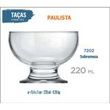 12 Taças De Sobremesa Paulista 220 - Sorvete - Pudin - Pavê