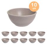 10un Tigela 500ml Bowl Cumbuca Sopa Caldo Cinza