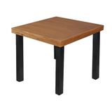 Mesa De Jantar Catarina Rústica Quadrada 1m - Castanho - Marrom