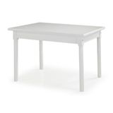 Mesa Retangular 4 Lugares Em Madeira Maciça Mv Outlet Branco