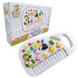 Pianinho Teclado Musical Infantil Som Luz Fazendinha Animais