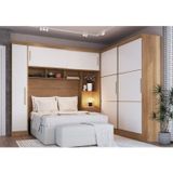 Quarto Modulado Classic Casal 3 Peças Móveis Castro Macadâmia/branco Line