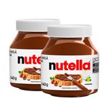 Kit 2un Creme De Avelã Nutella 140g Com Cacau Pote Ferrero