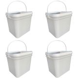 Balde Para Fazer Queijo Retangular 3.6l - 4 Pçs