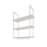 Prateleira Estilo Industrial Suspensa Teto Cozinha Nicho Denver 80cm - Branco - Cor: Branco