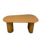 Mesa De Jantar Cone Orgânica Dupla 140x90cm Freijó