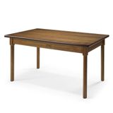 Mesa Retangular 6 Lugares Em Madeira Maciça Mv Outlet Castanho