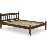 Cama Casal Em Madeira Maciça Mv Outlet Castanho