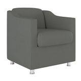 Poltrona Decorativa Tilla Reforçada Sala ? Balaqui Decor Cor:cinza