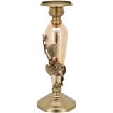 Sanctur Castiçal 32x12x12cm Metal Dourado Lustrado