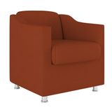 Poltrona Para Recepção Decorativa Clinica Balaqui Decor Cor:terracota