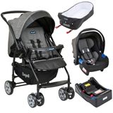 Travel System Rio K Cinza Com Ninho E Base - Burigotto