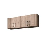Armário Aéreo Para Cozinha Com 4 Portas 150 Cm Estrutura Mdp Castanho/avelã
