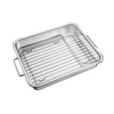 ASSADEIRA SERVICE EM ACO INOX COM GRELHA 39 X 33 CM TRAMONTINA