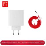 Carregador 65w Supervooc Oneplus Com Cabo Usb-a Para Tipo C