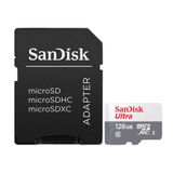 Cartão De Memória Micro Sd Sandisk Ultra 128gb, Classe 10, C/adaptador - Sdsqunr-128g-gn3ma