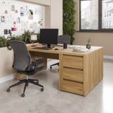 Conjunto Home Office 4 Peças 2 Mesas 120cm 2 Gaveteiros Ficus Cabecasa Madeiramadeira Rovere