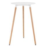Mesa Alta Bar Bistro Gourmet Eames Leda Pé Palito Branco