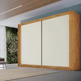 Roupeiro Creta 100 Mdf Com 2 Portas Peroba/ Off White