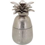 Neroly Castiçal 20x10x10cm Metal Prata Abacaxi