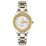 Relógio De Pulso Feminino Fino Com Strass Moda Casual