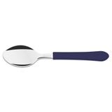 COLHER DE MESA LEME AZUL LAMINA DE ACO INOX E CABO DE POLIPROPILENO TRAMONTINA