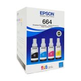 Kit Refil De Tinta Epson 664, Preto/magenta/ciano/amarelo, 70ml - T664520-4p