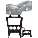 Moldura Painel 2 Din 9 Polegadas Peugeot Até 2015 Black