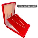 Corrente De Prata Masculina 70cm Grumet Legítima Fininha 2mm