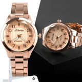 Relógio Feminino Analógico Aço Rose Moda G4