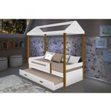 Beliche Montessoriana Infantil Sara Solteiro Branco/amêndoa Branco