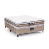 Cama Box + Colchão Castor Casal Silver Star Air Double Face Pocket 138x188x61cm