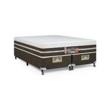 Cama Box + Colchão Castor Queen Silver Star Air One Face Tecnopedic 158x198x59cm