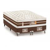 Cama Box + Colchão Castor Queen Silver Star Air Double Face Hibrido 158x198x61cm