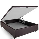 Box Baú Herval Montana Casal, Korino Marrom, 46 x  138 x 188 cm
