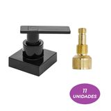 11 Acabamentos C73 Preto Banheiro Registro Pressão Docol