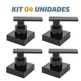 Kit 04 Acabamento C73 Preto Registro Pressão Deca