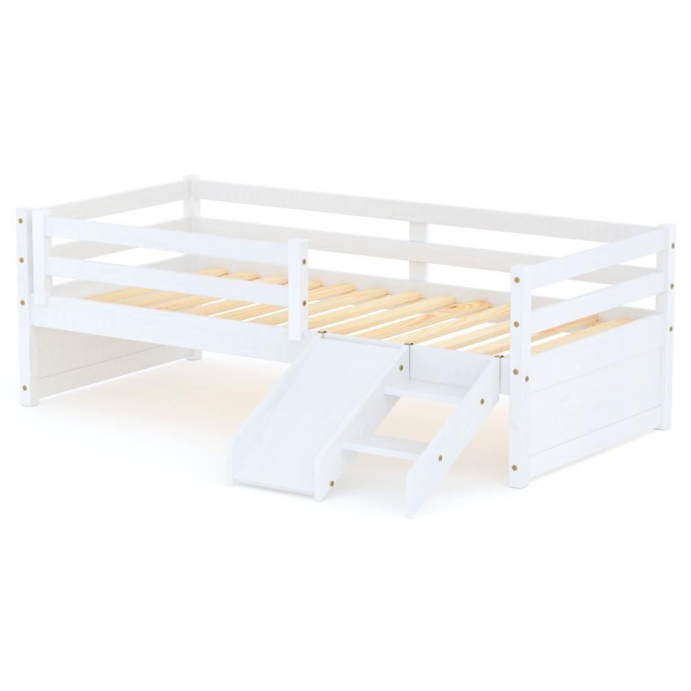 Cama Solteiro Infantil Slim E Mini Escada/escorregador Branco Housin