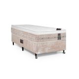 Cama Box + Colchão Castor Solteiro Premium One Face Tecnopedic 88x188x57cm