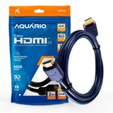 Cabo Hdmi Aquário 2.0 4k 3d 19 Pinos - 2 Metros 4k02