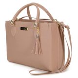 Bolsa Lisa Media Transversal Feminina Detalhes Em Metal E Alça De Mão