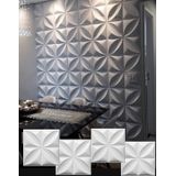 16 Placas 3d Pvc Painel Decorativo Parede Revestimento 50x50cm