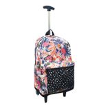 Mochila Bolsa Estampada Universitária Feminina Rodinhas